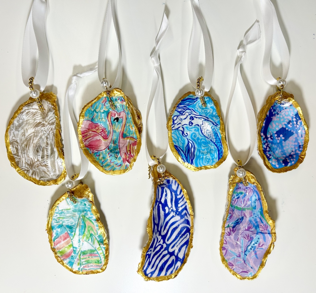 Oyster Shell Ornaments Life’s a Beach Local Color Painting Parties